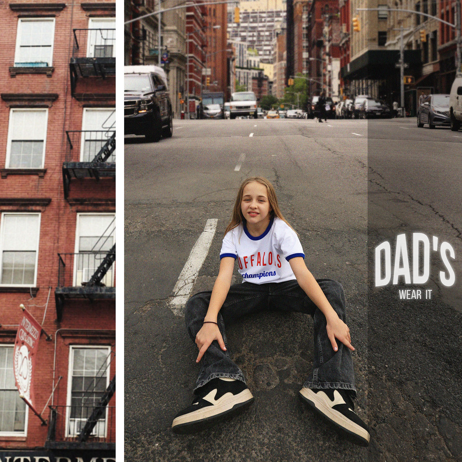 Детская футболка молоко/синяя лазурь