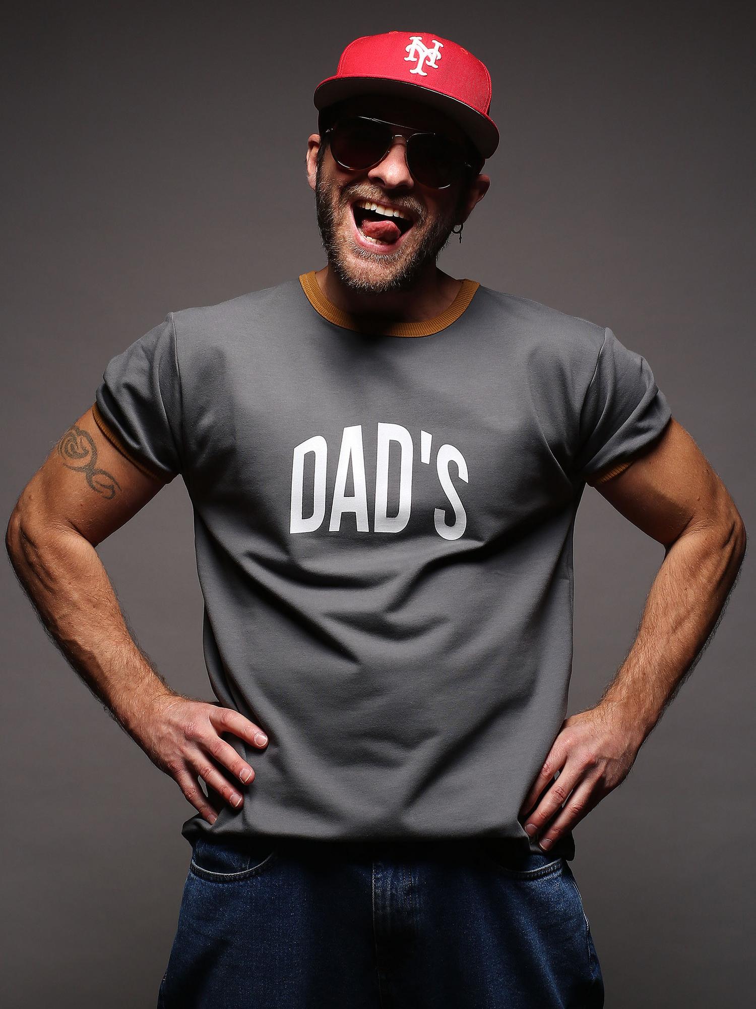 Футболка мужская графит/ржавчина. DAD`S