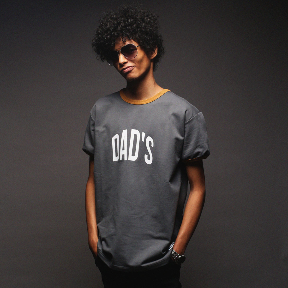 Футболка мужская графит/ржавчина. DAD`S