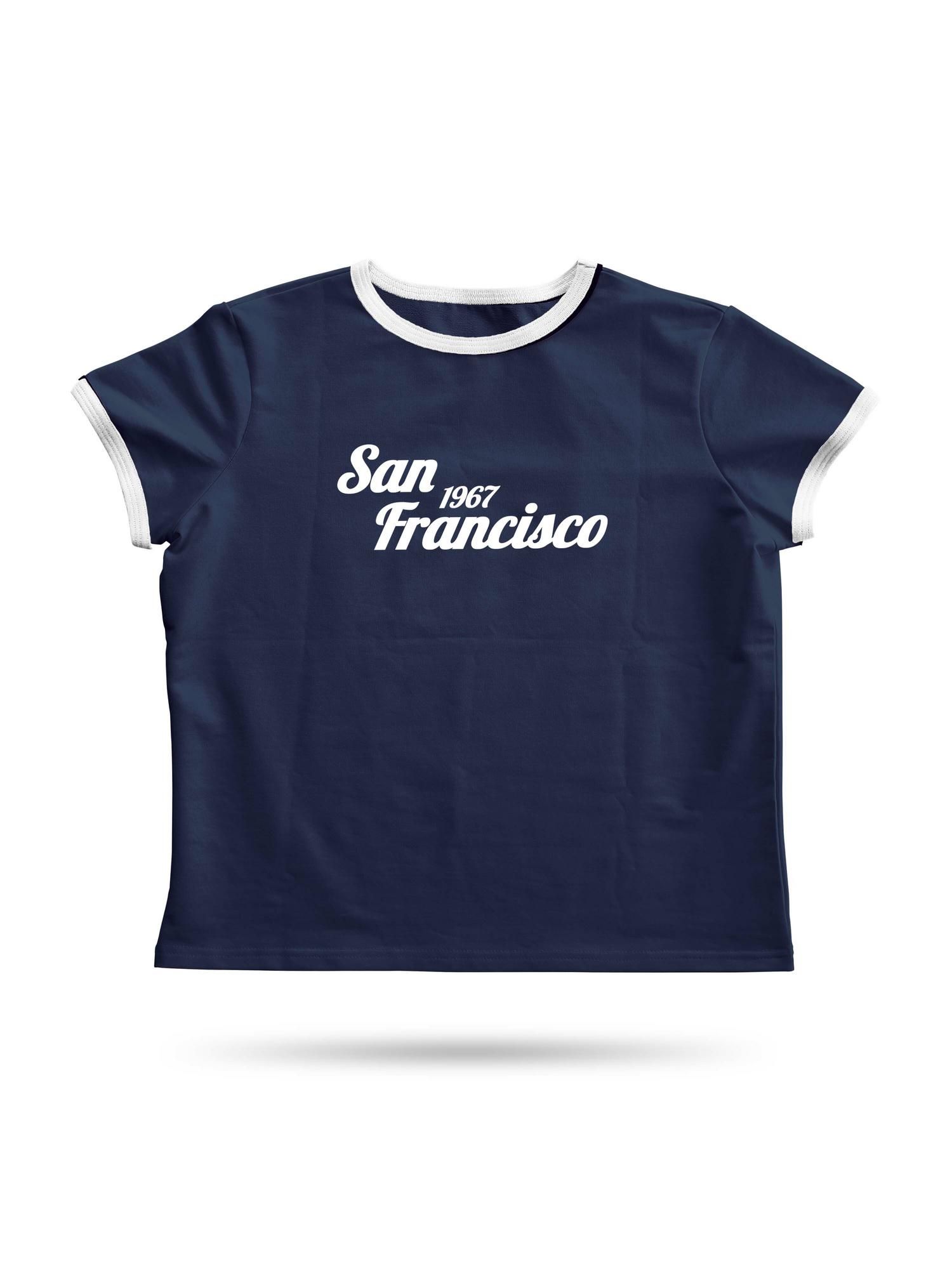 Футболка женская San Francisco индиго/молоко