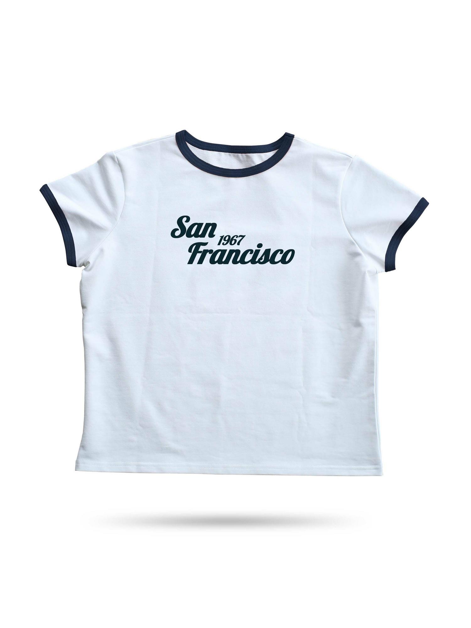 Футболка женская San Francisco молоко/индиго