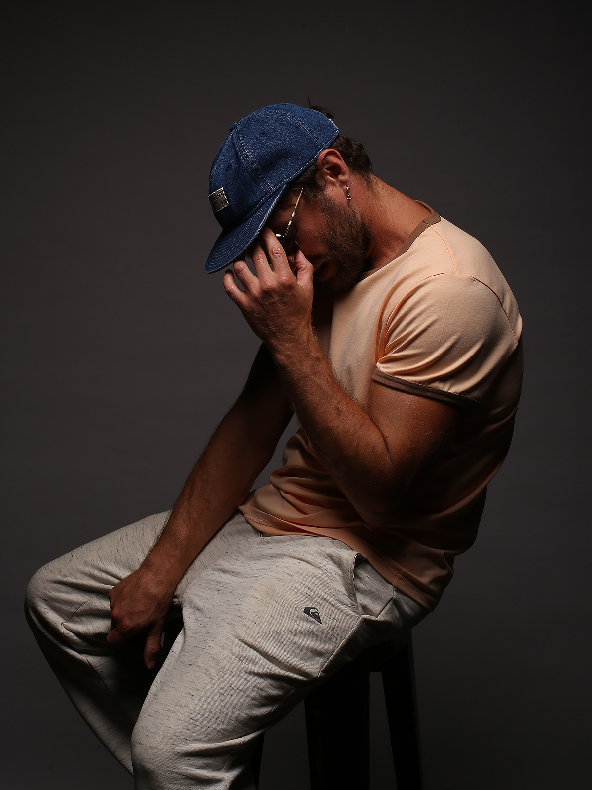 Футболка персиковый дым/какао