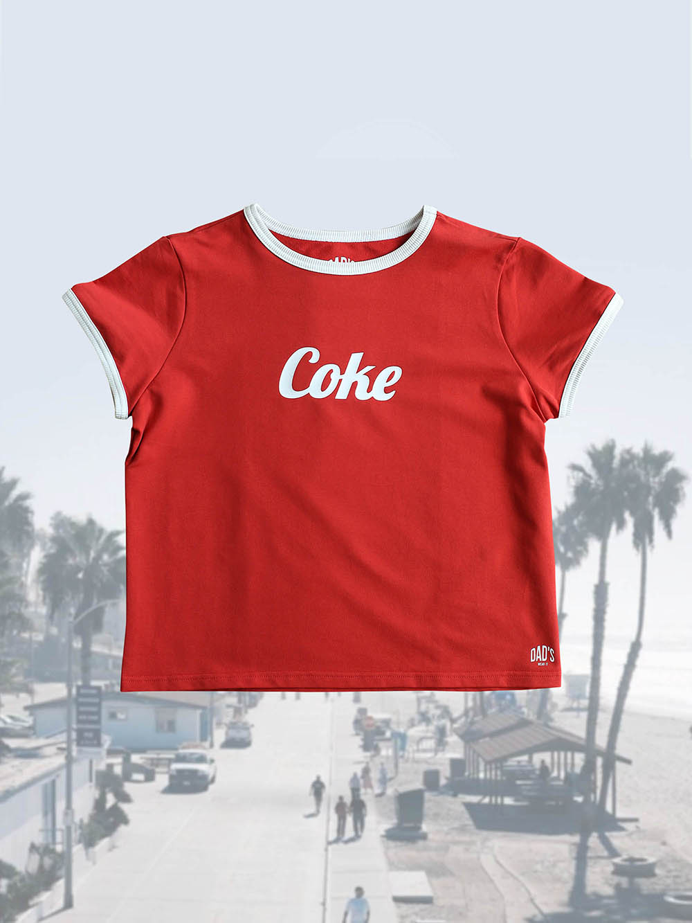 Футболка женская Coke красный/молочный