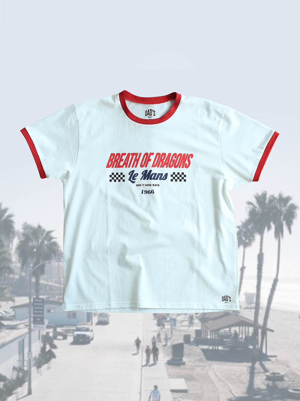 Футболка белая/красный кант Breath of Dragons