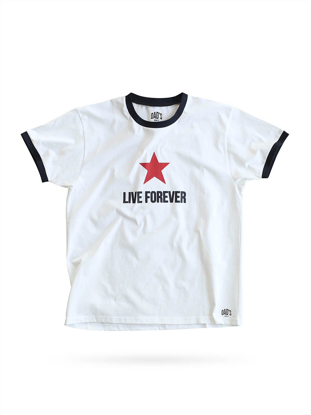 Футболка белая/черный кант Live Forever
