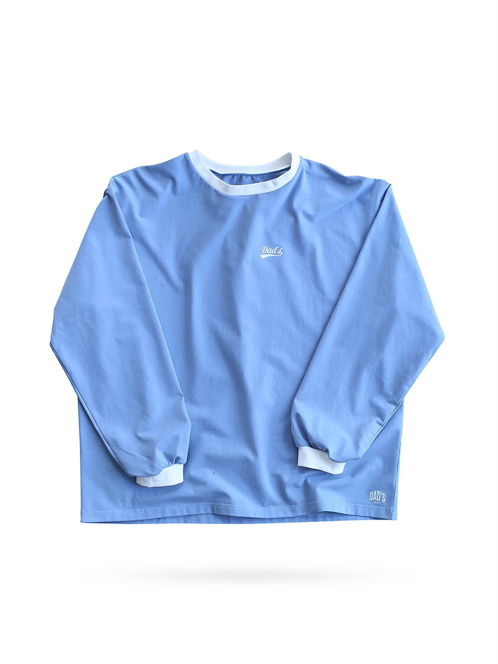 Лонгслив небесно-голубой/молочный манж Dad`s