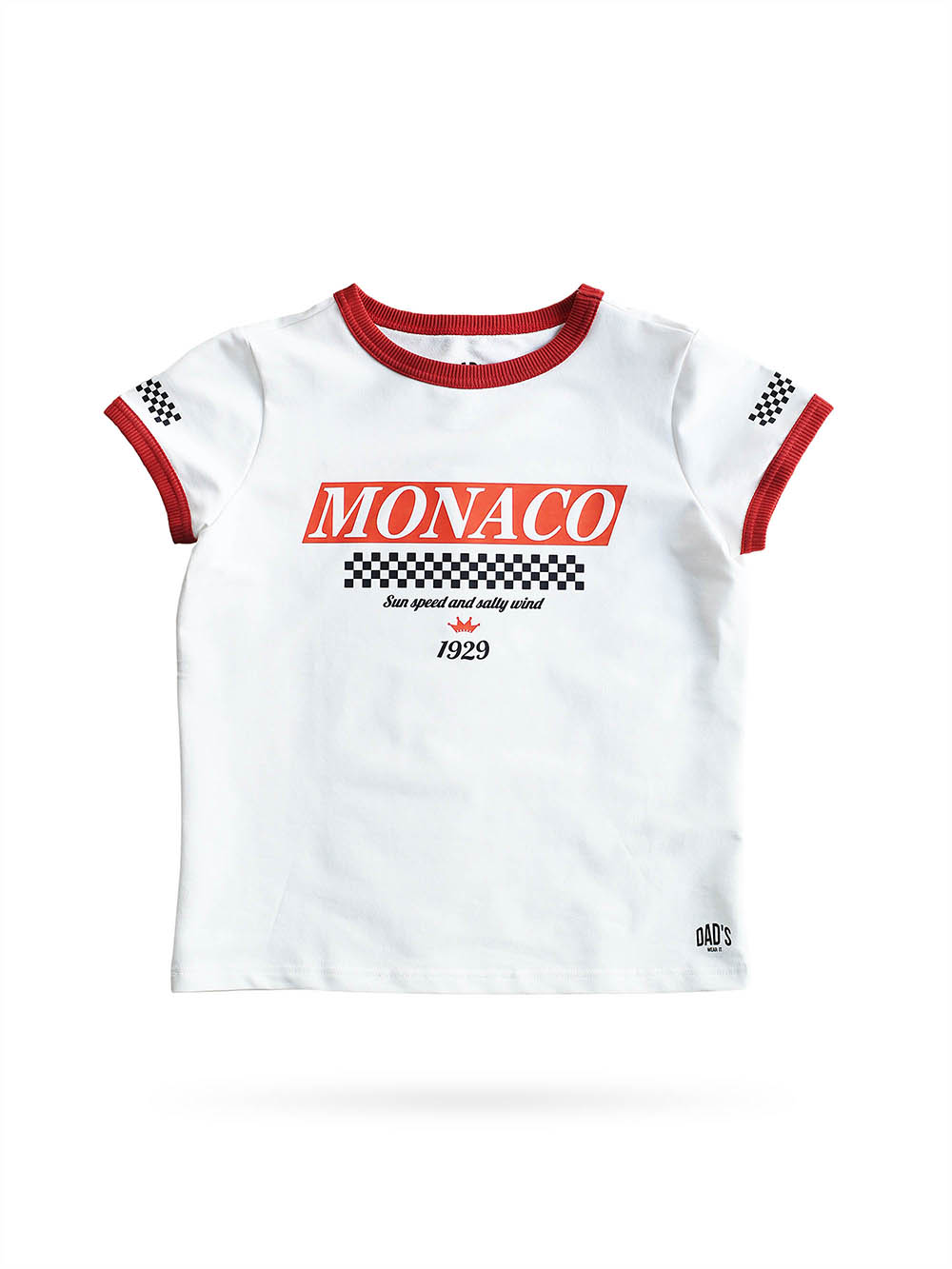 Футболка женская Monaco молочная/огненно-красный