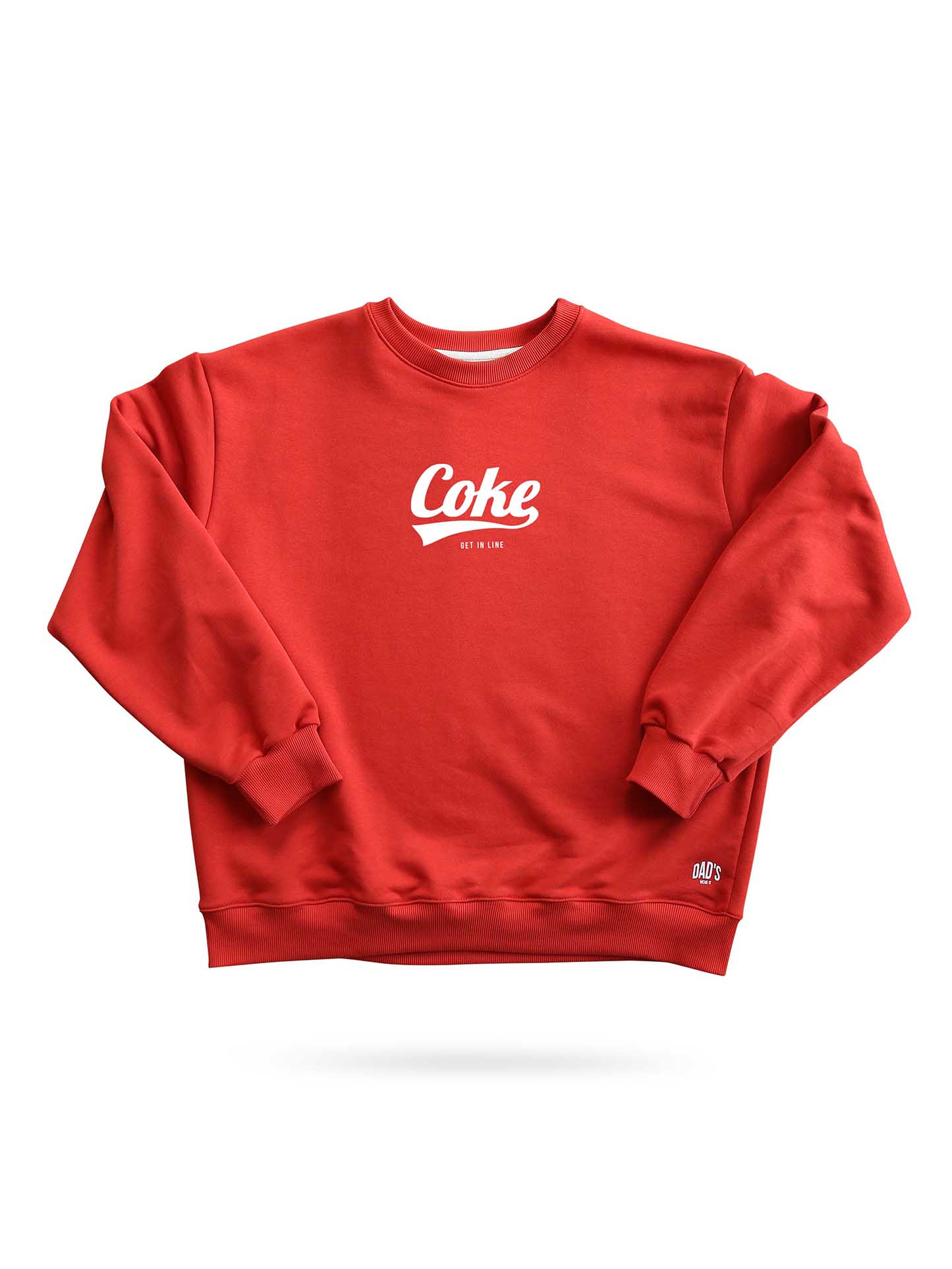 Свитшот красный с белым принтом Coke