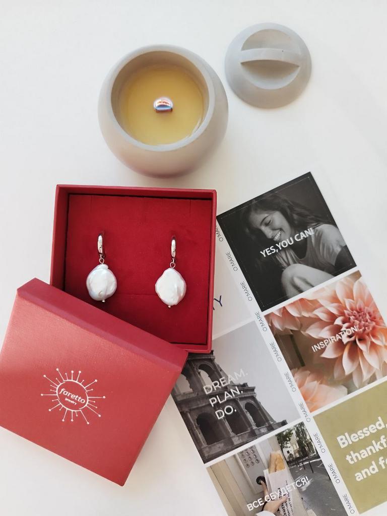 Серьги из барочного жемчуга