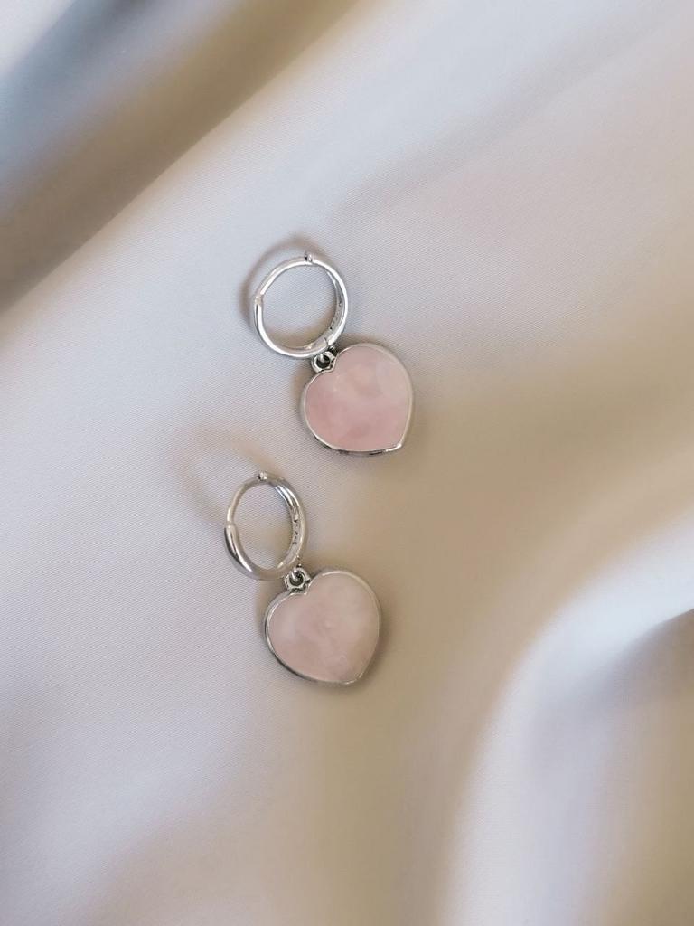 Серьги Влюбляй из розового кварца