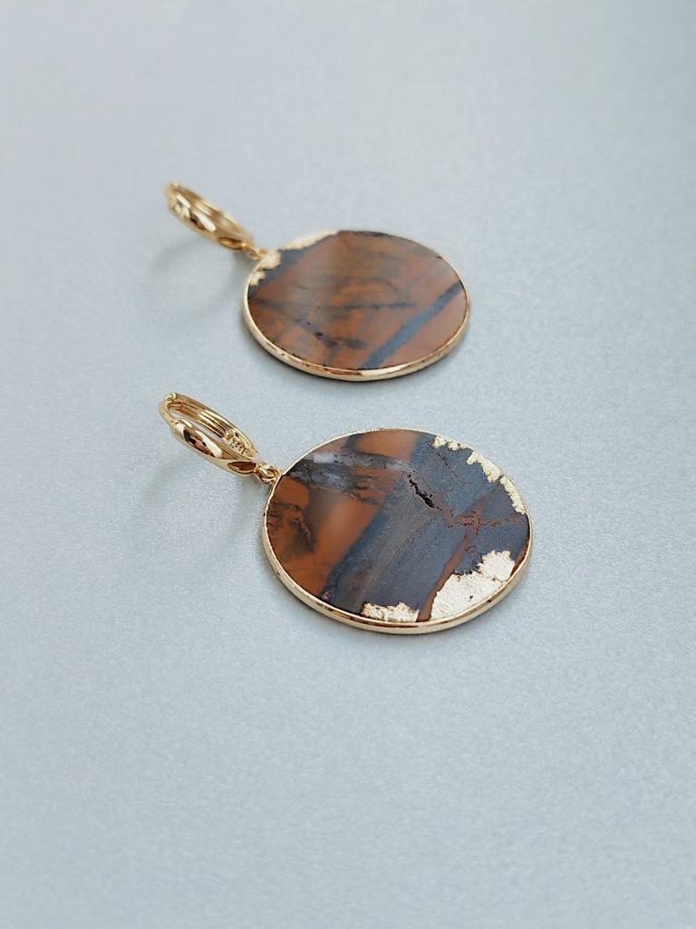 Серьги из тигрового глаза