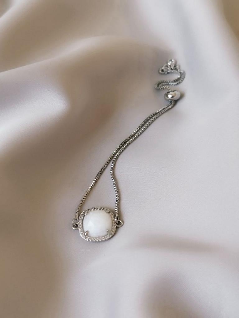 Браслет из насыщенного белого кварца