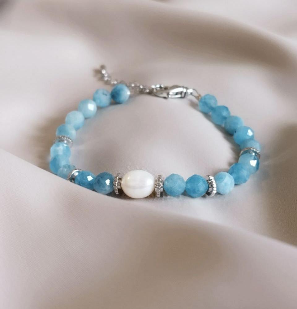 Браслет коллекции Акценты из аквамарина