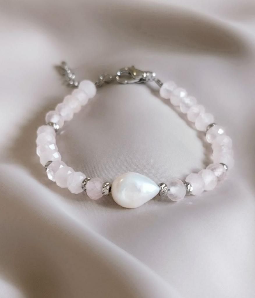 Браслет коллекции Акценты из розового кварца