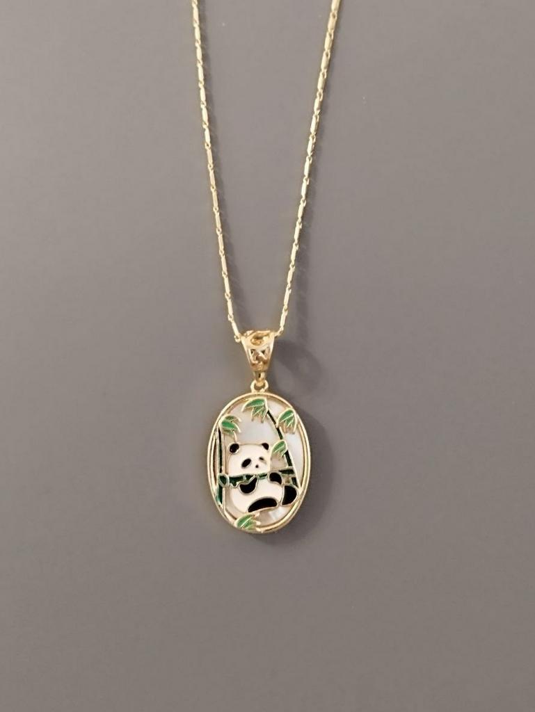 Кулон Панда из перламутра (двухсторонний)
