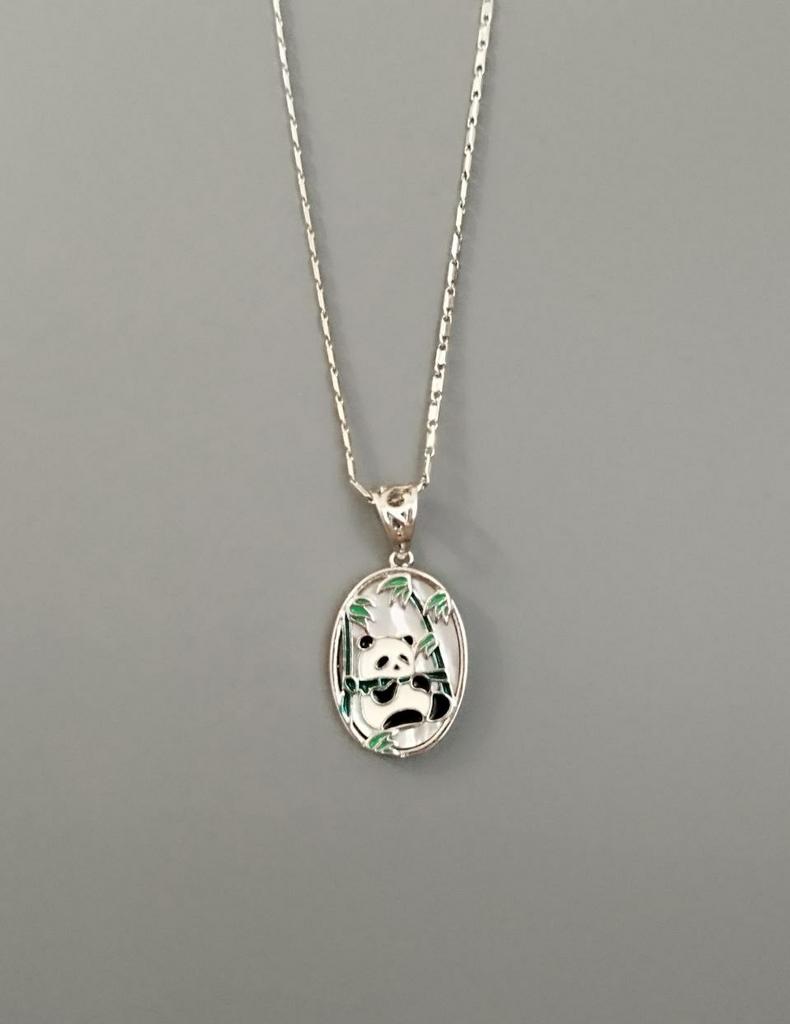 Кулон Панда из перламутра (двухсторонний)