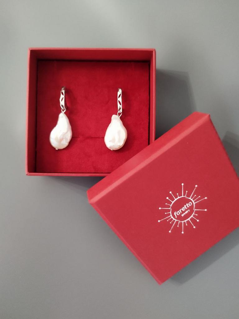 Серьги из барочного жемчуга