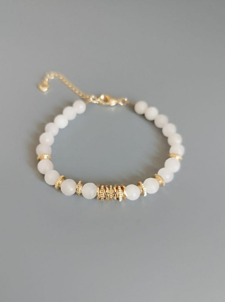 Браслет из мадагаскарского розового кварца