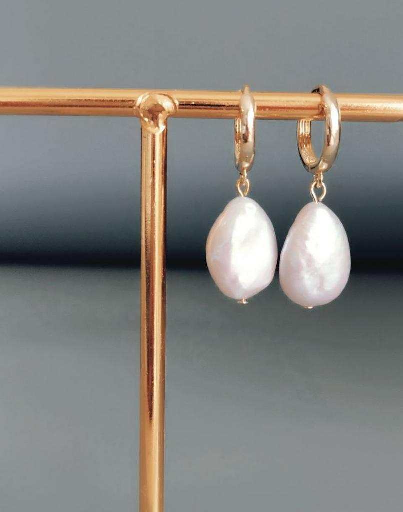 Серьги из барочного жемчуга