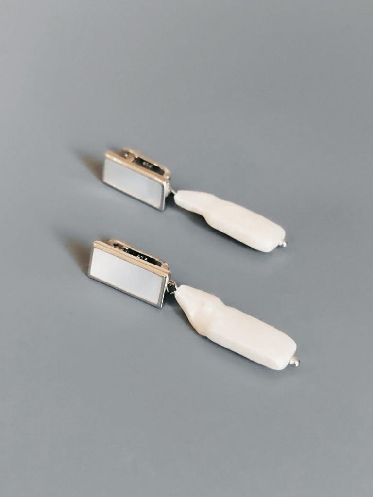 Серьги c перламутром и жемчугом