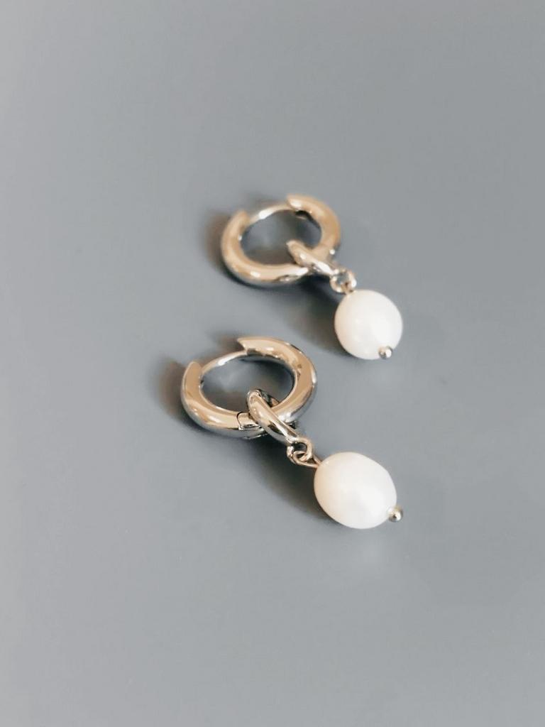 Серьги Конго с подвесками из жемчуга