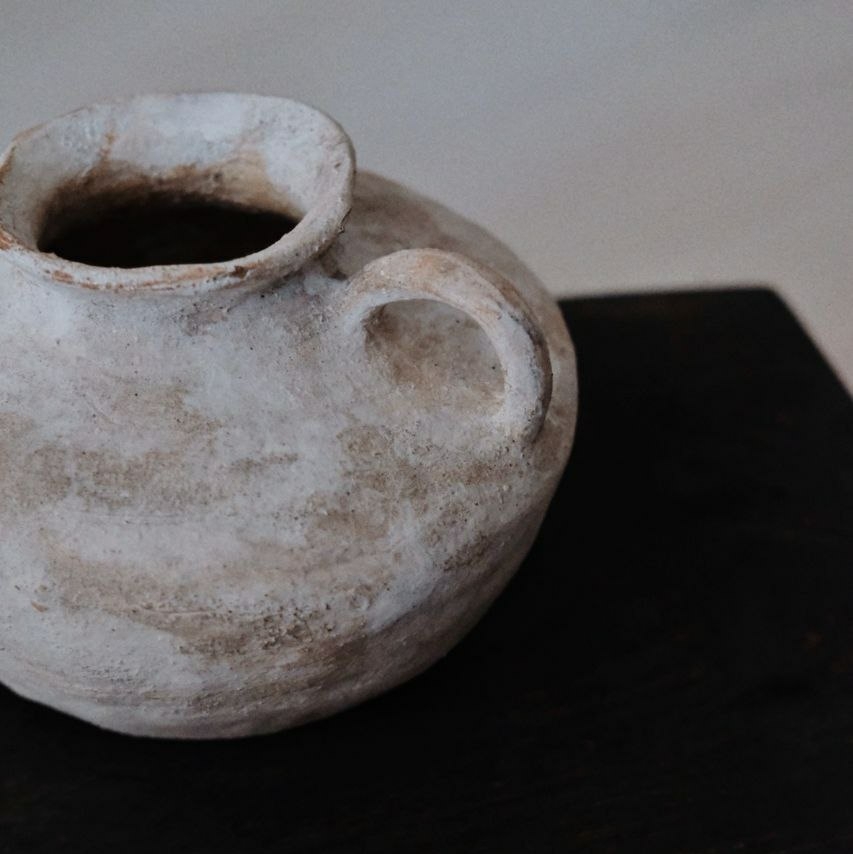 Керамическая ваза Wabi Sabi с ручкой