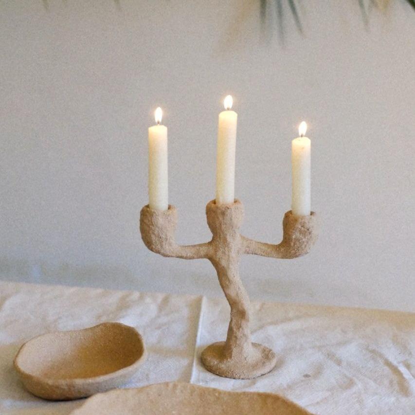 Подсвечник  на три свечи из шамота