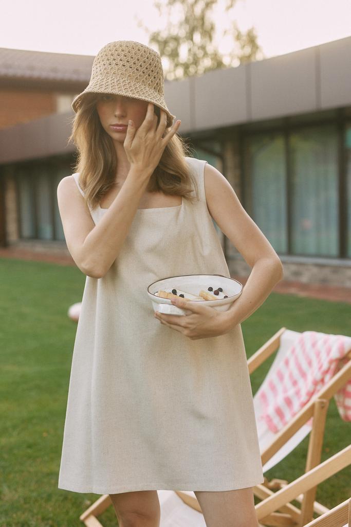 САРАФАН ИЗО ЛЬНА МОЛОЧНЫЙ