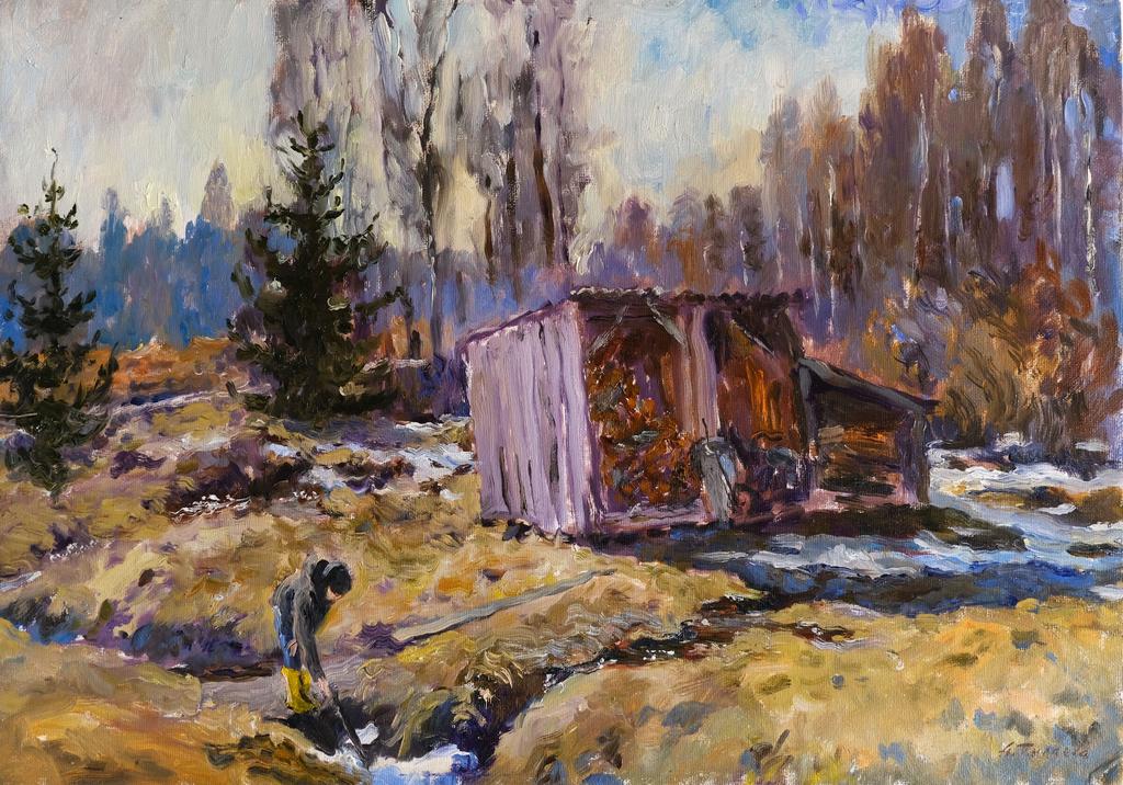 Мартовский свет, этюд