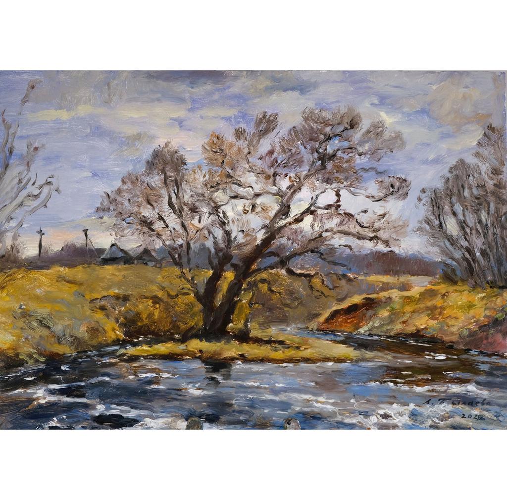 Бурная весенняя река, апрель