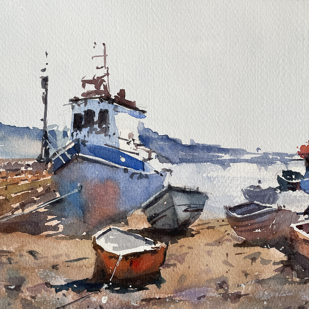 "A sunny day at the port"