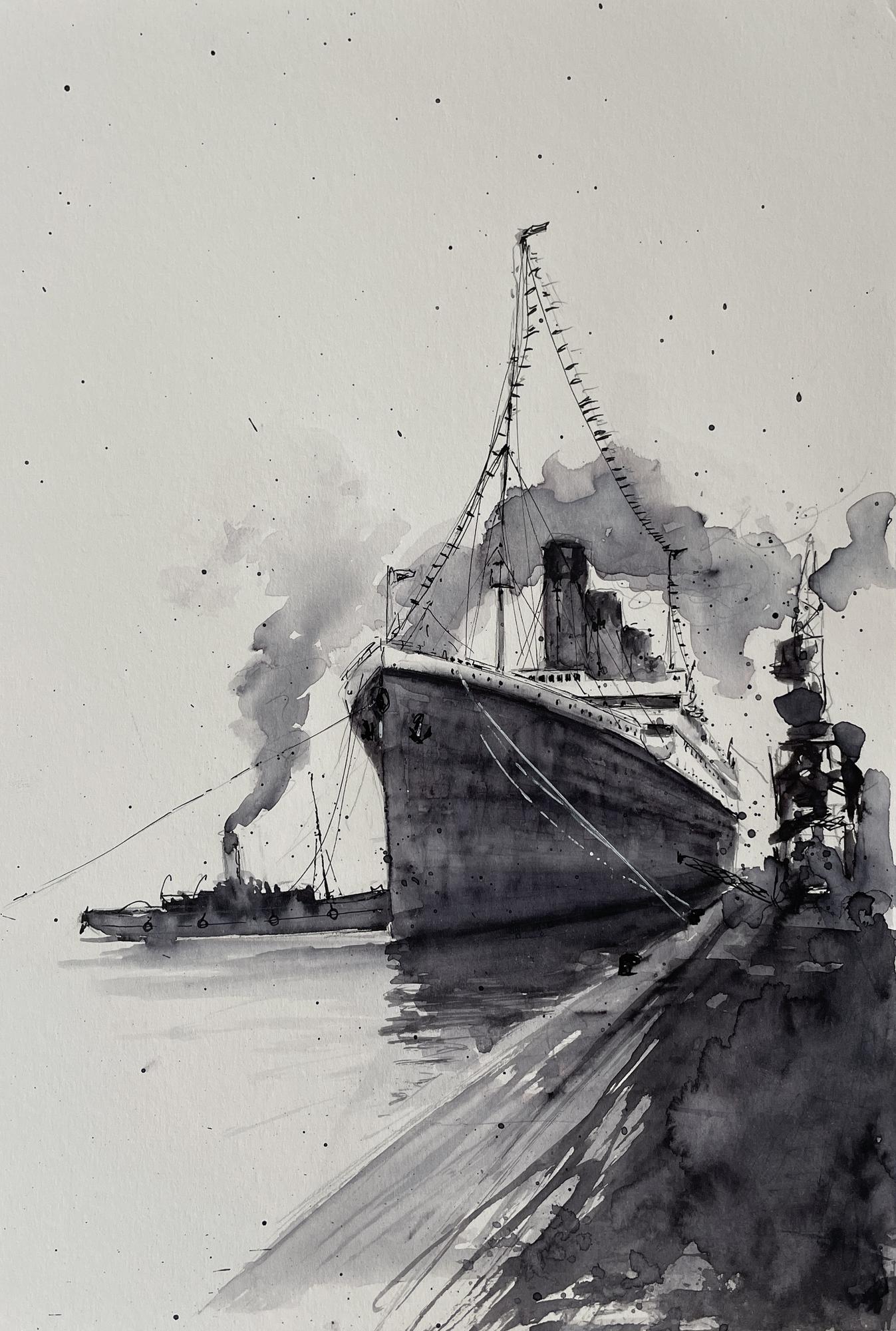 "Titanic arrives in Southampton"