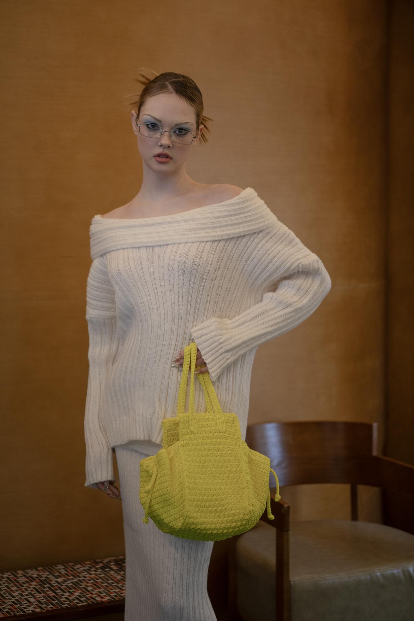 Желтая сумка-шоппер