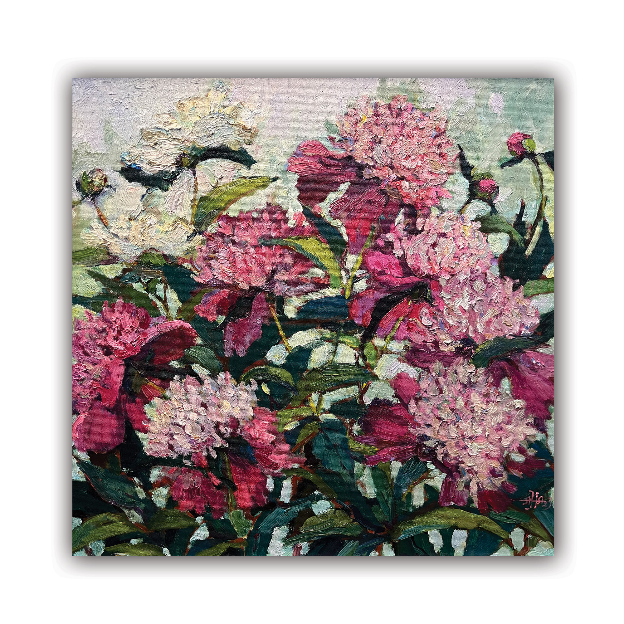 Картина «Пионы в саду -3»