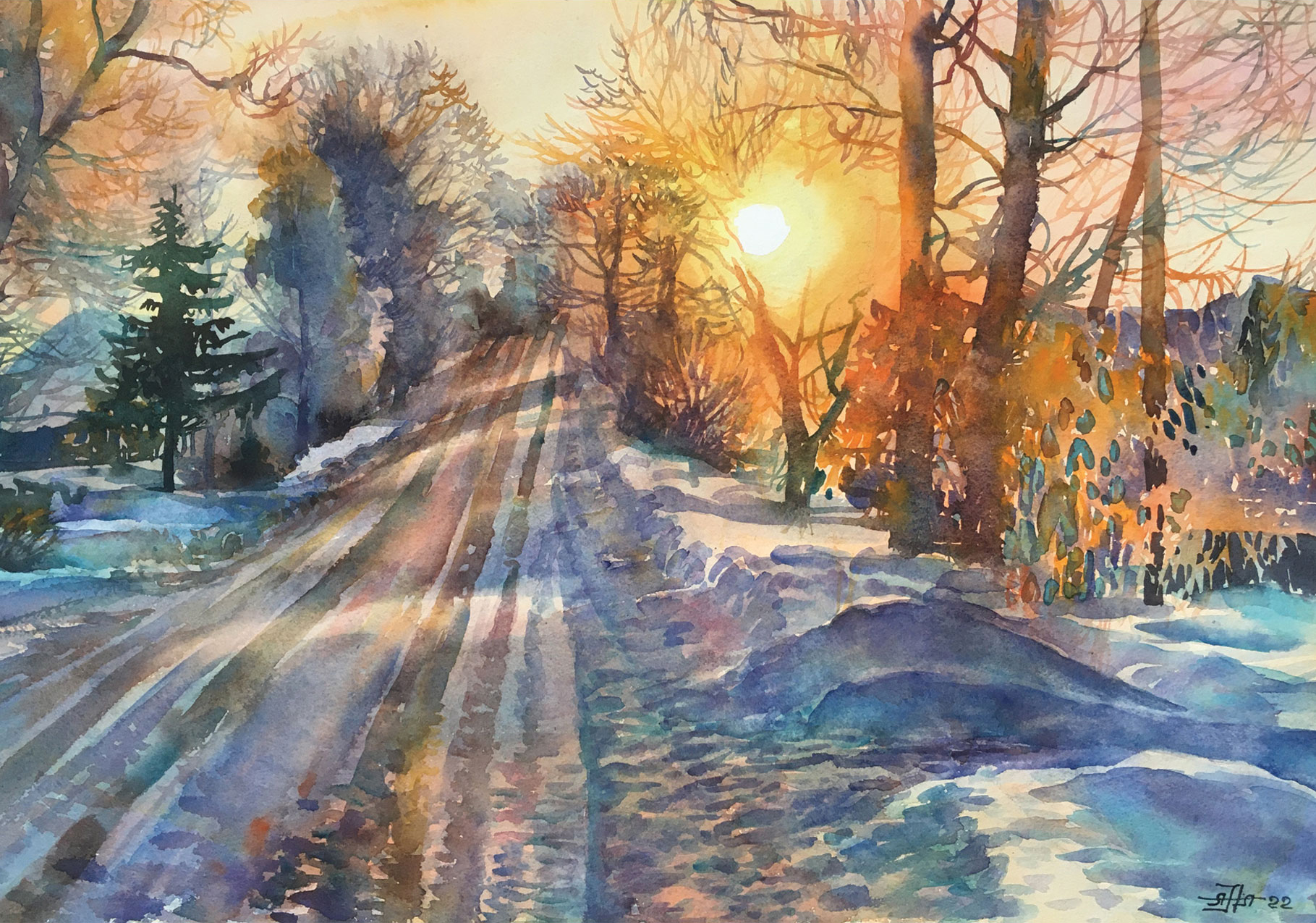 Открытка "Зимнее утро"