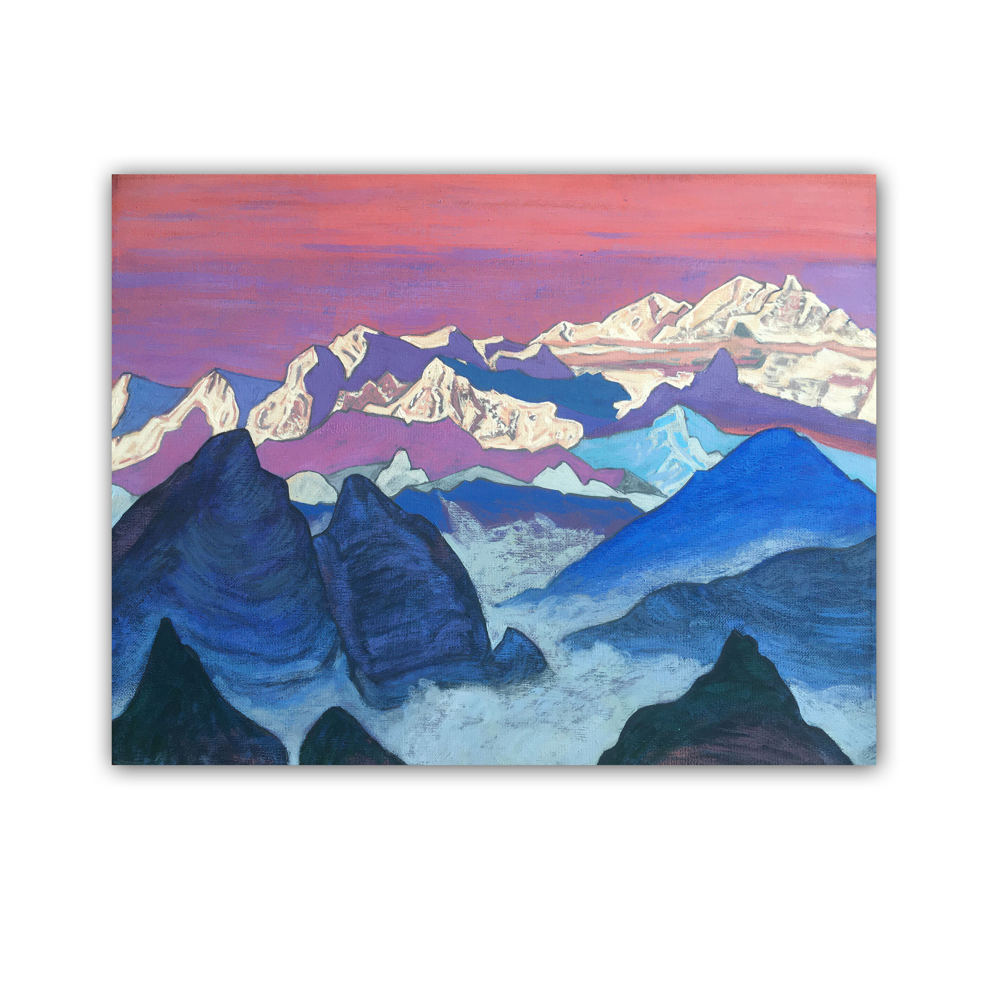 Картина копия Н.Рериха "Канчендхунга"