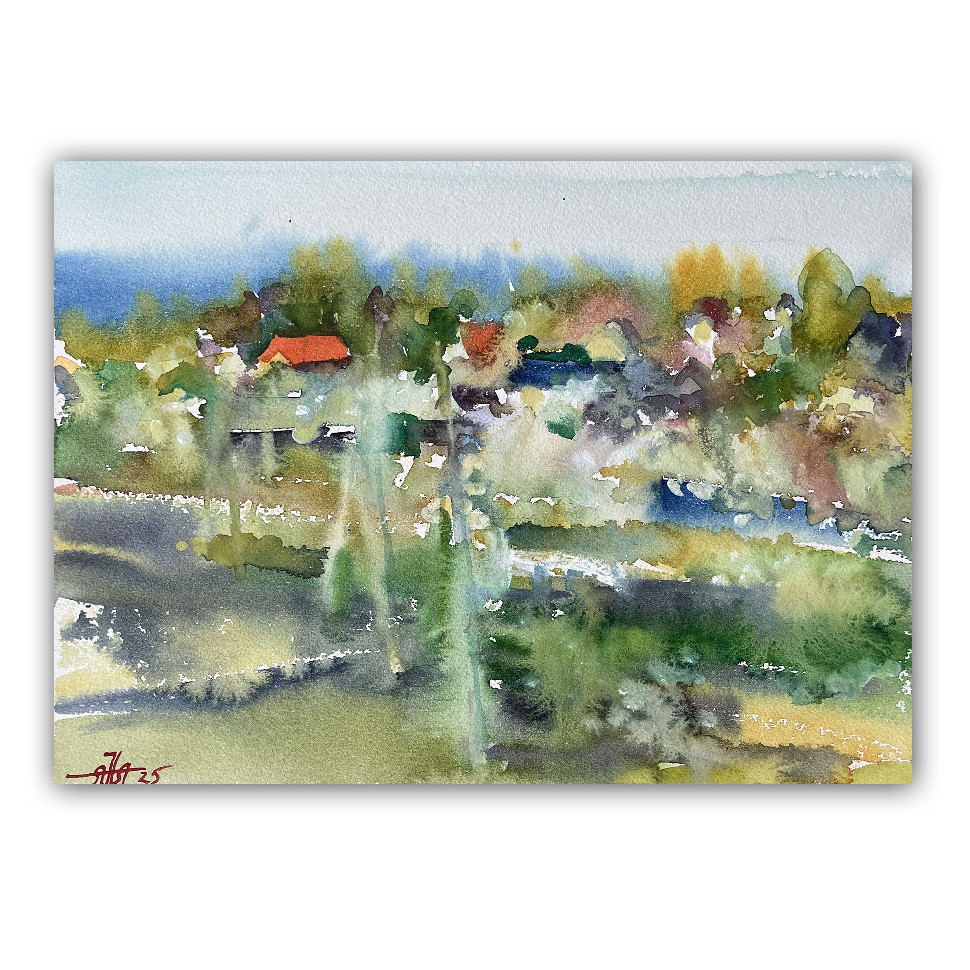 Картина "Весна из окна 1"