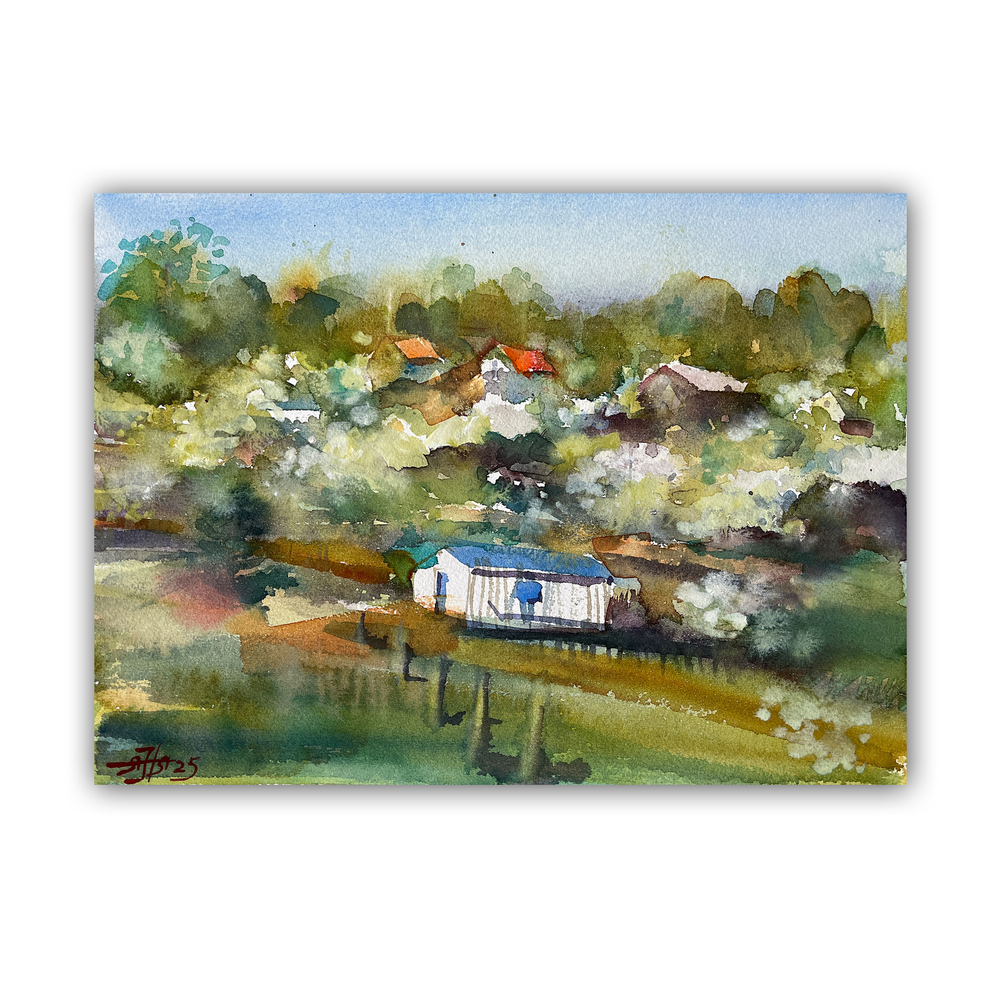 Картина "Весна из окна 2"