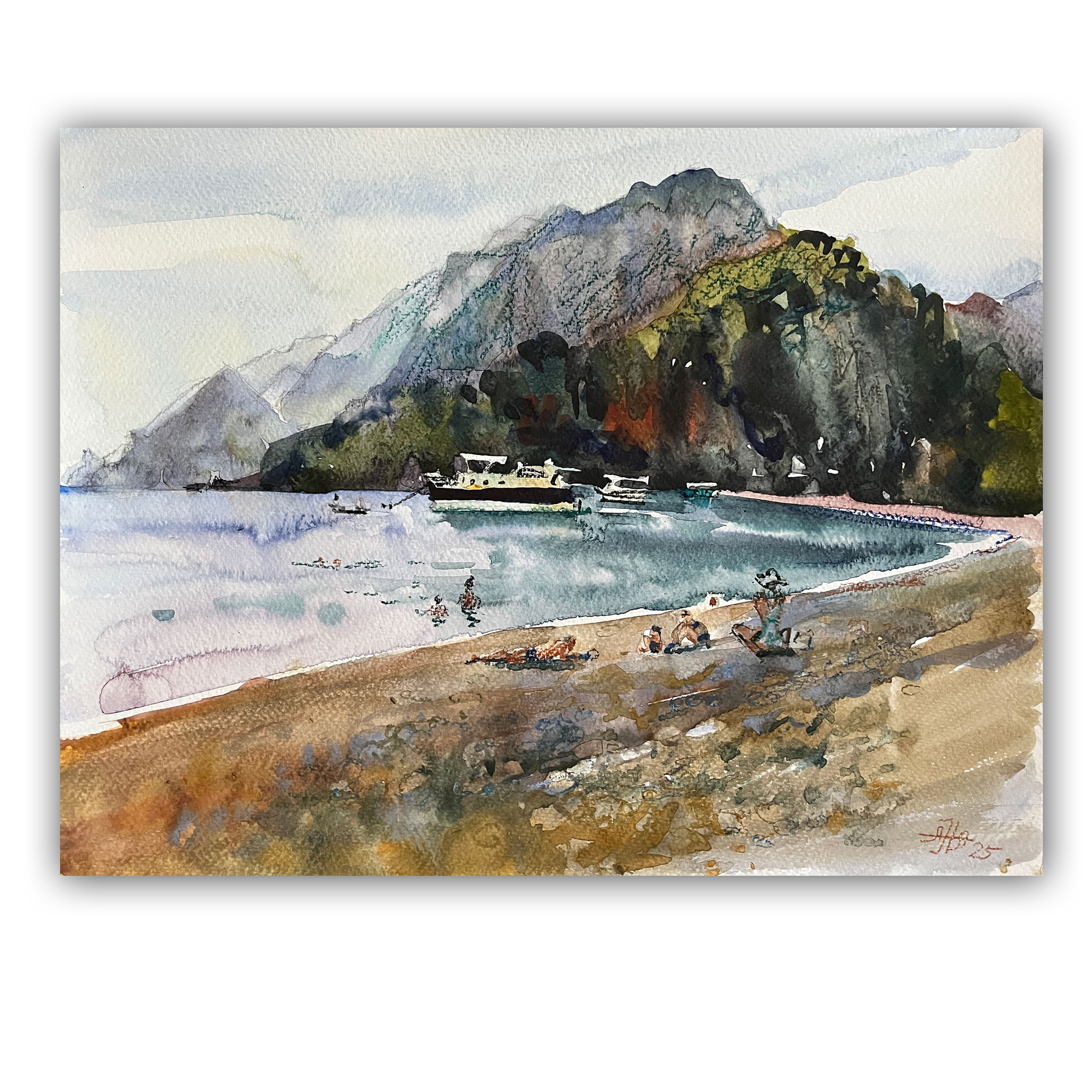 Картина "Бухта в Олимпосе"