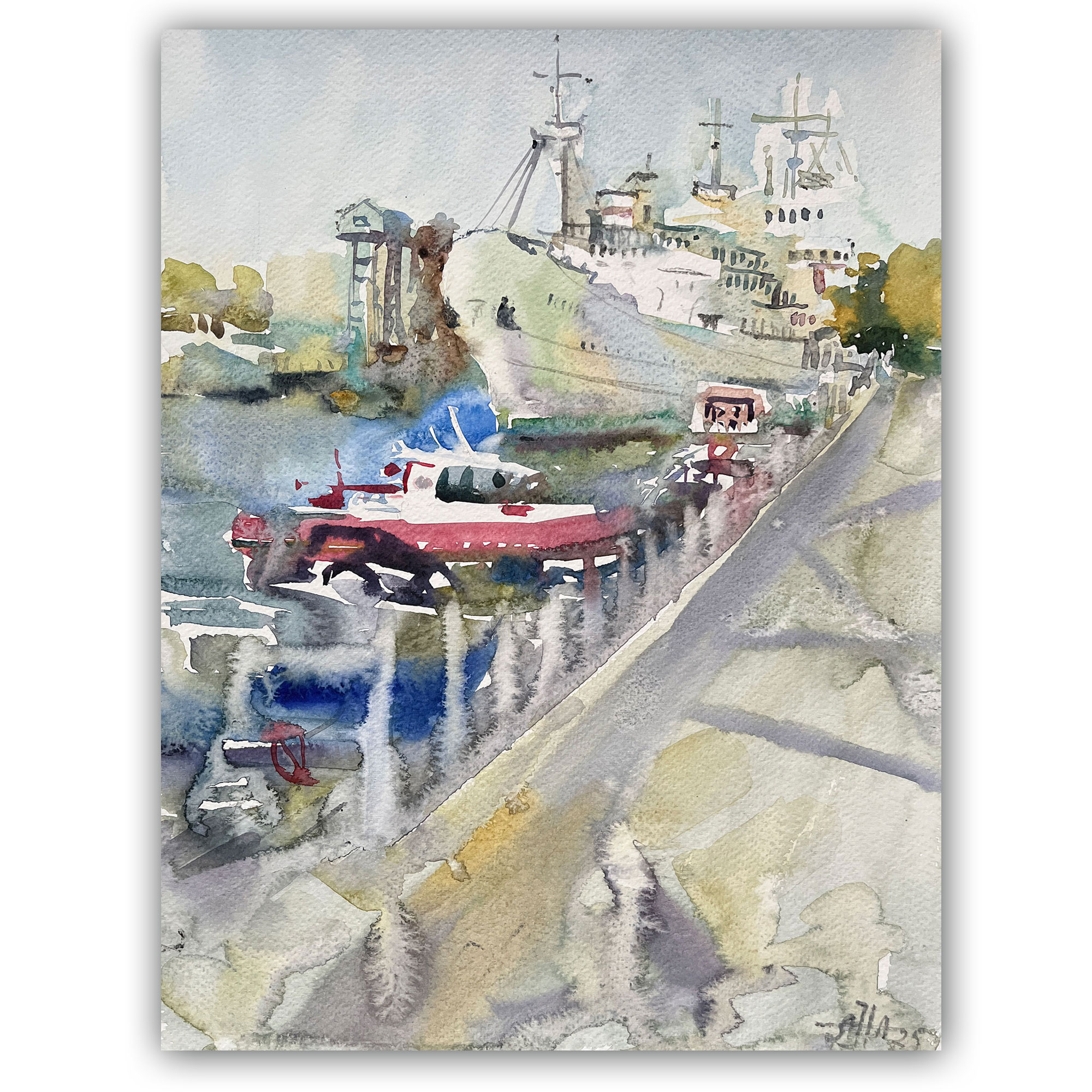 Картина "Калининград. Порт"