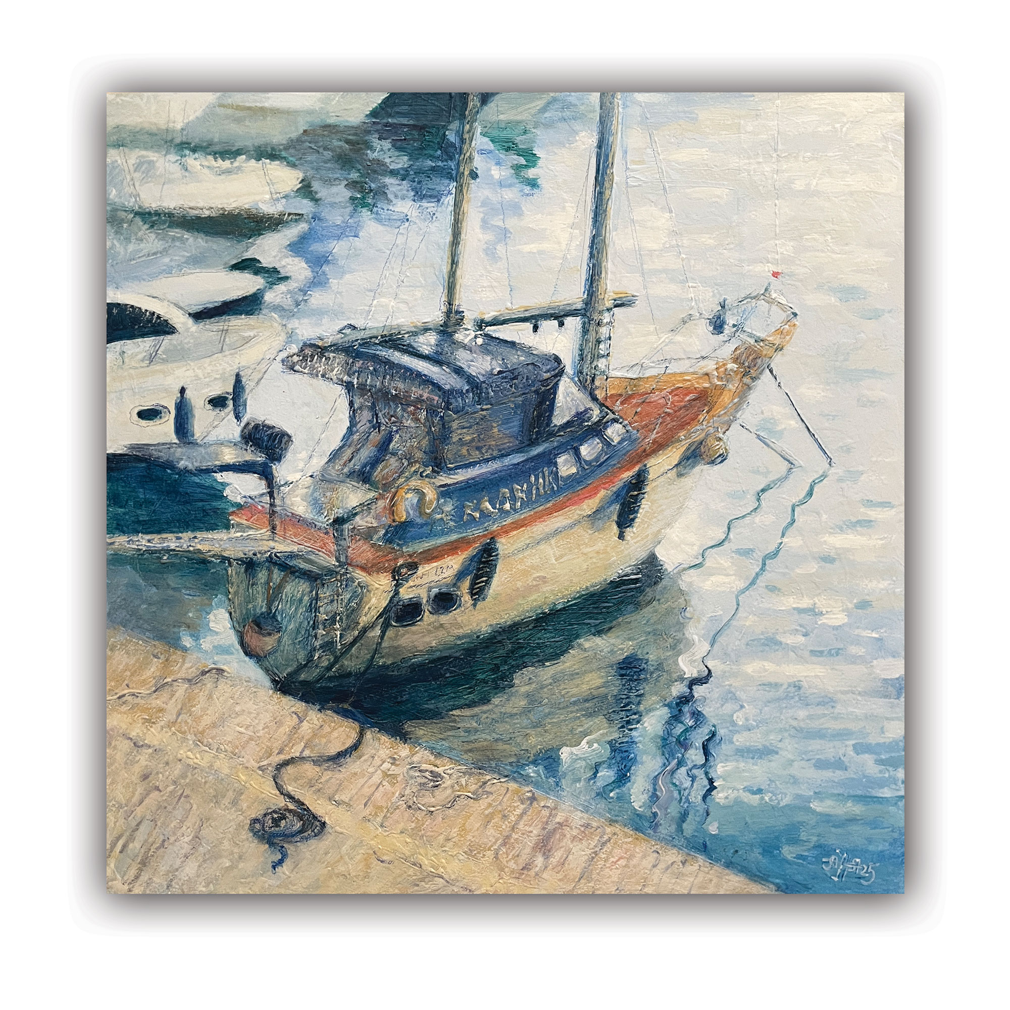 Картина "Послеполуденный отдых яхты"