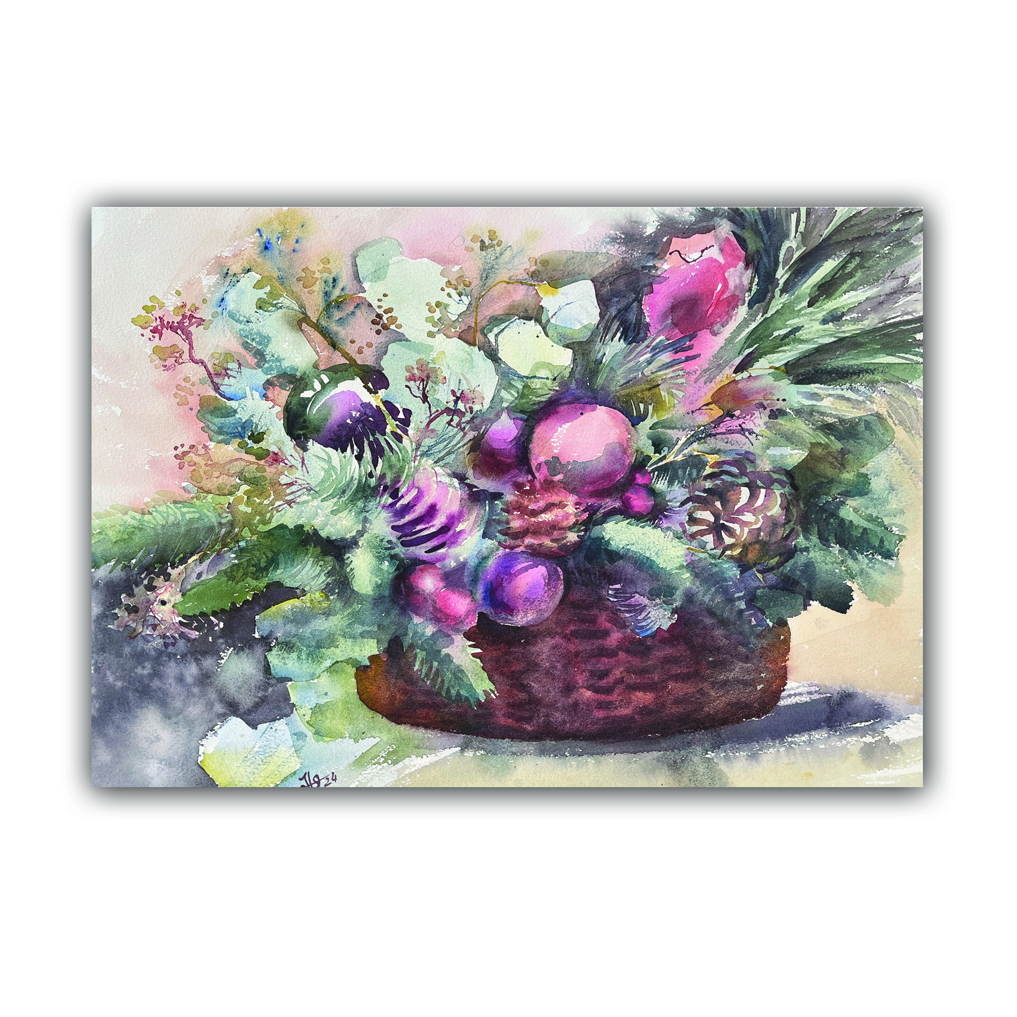 Открытка "Новогодняя корзина"