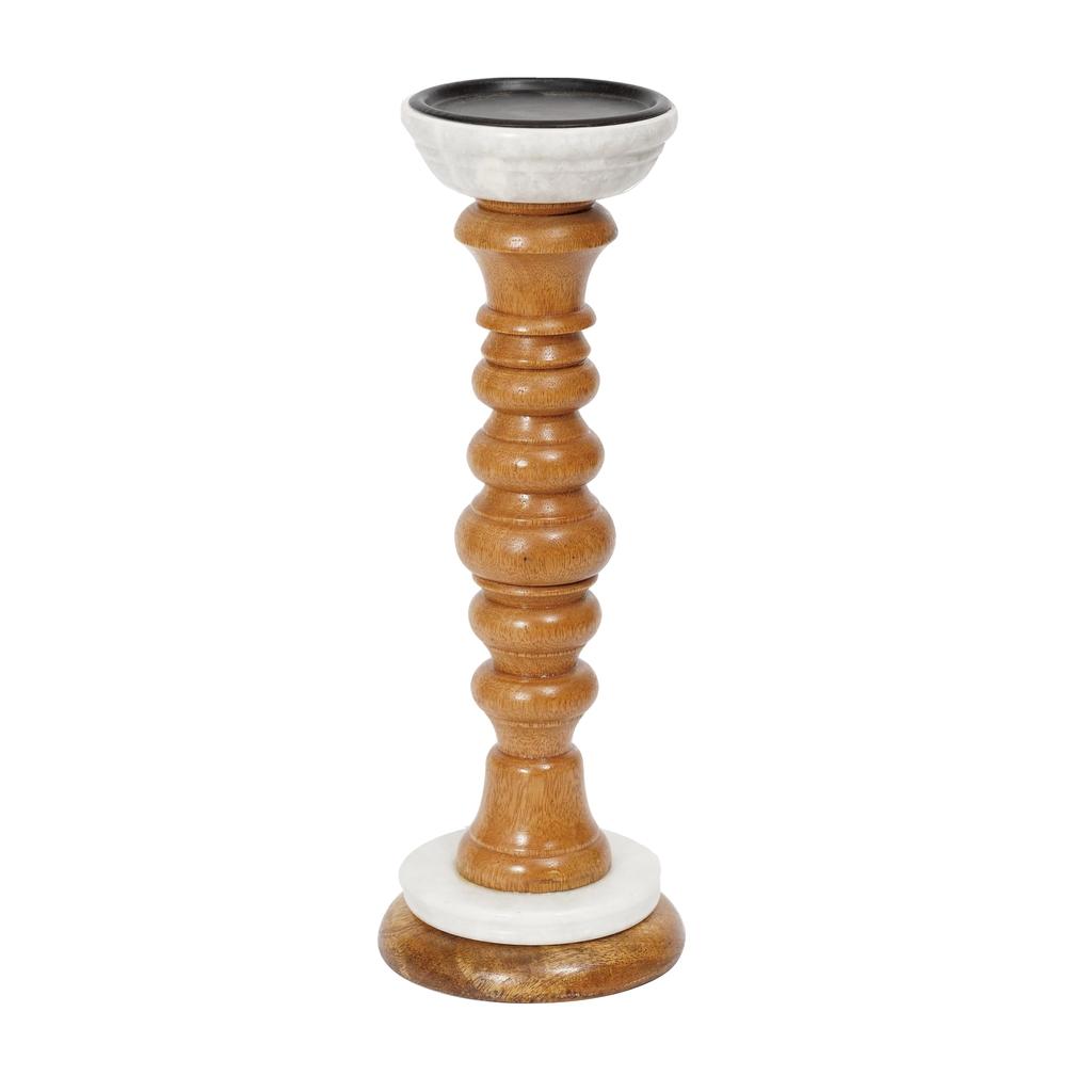 044918-2 / Подсвечник "Мрамор на дереве", 32 см