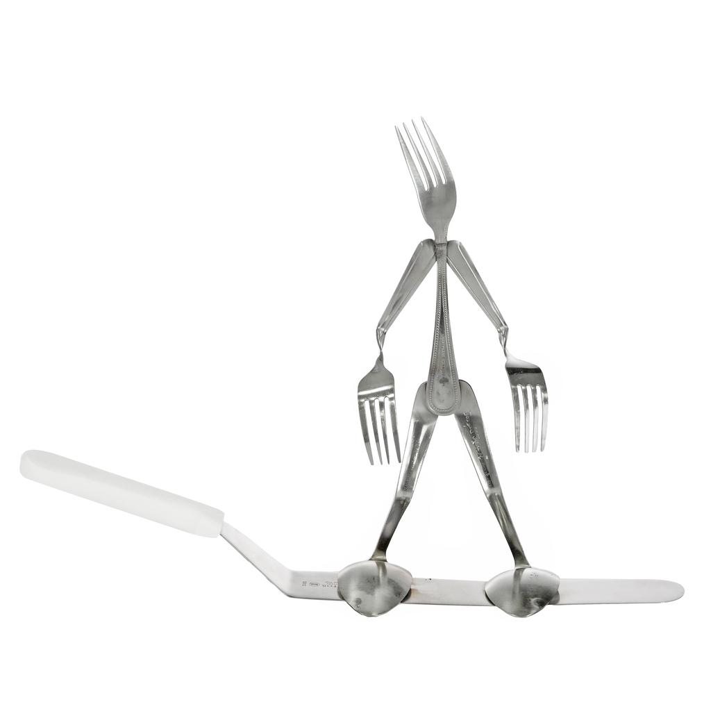 029233 / Авторская скульптура-держатель «Вилка Сноубордистка»