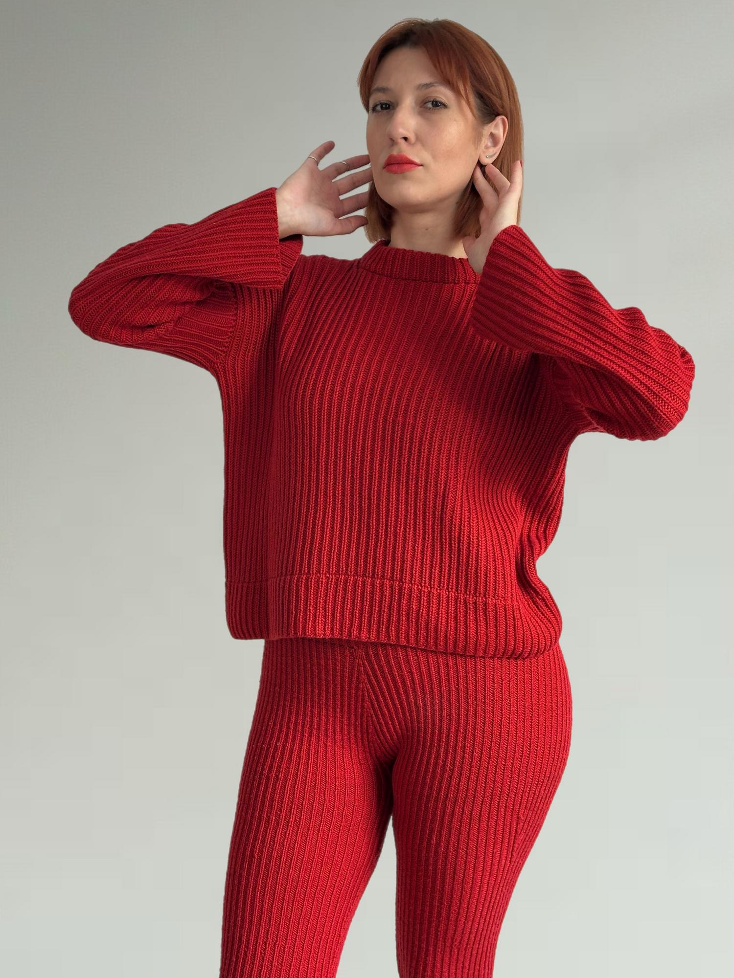 2 МК костюм спицами "Ribbed"