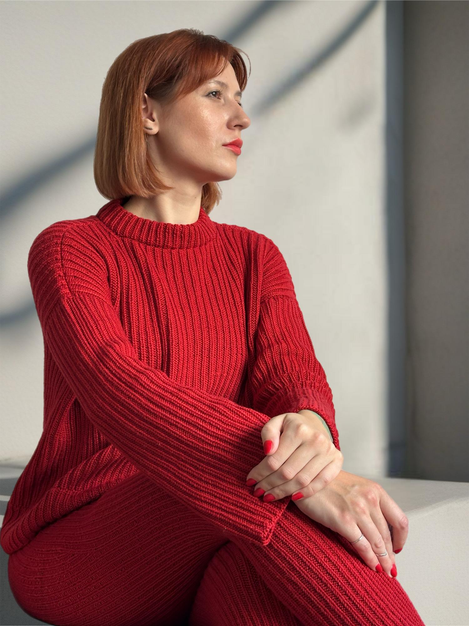 2 МК костюм спицами "Ribbed"