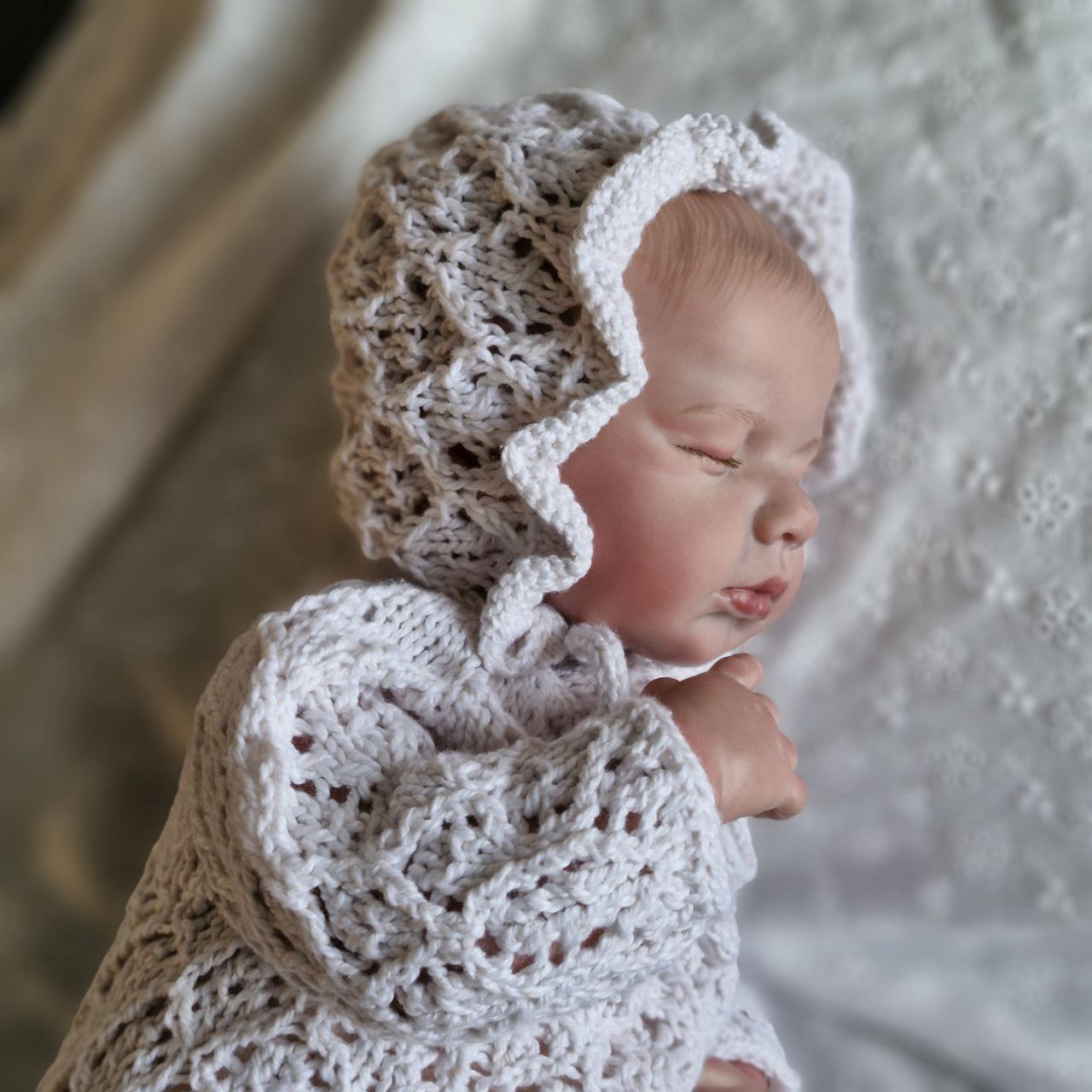 МК "Чепчик кружевной с рюшей"