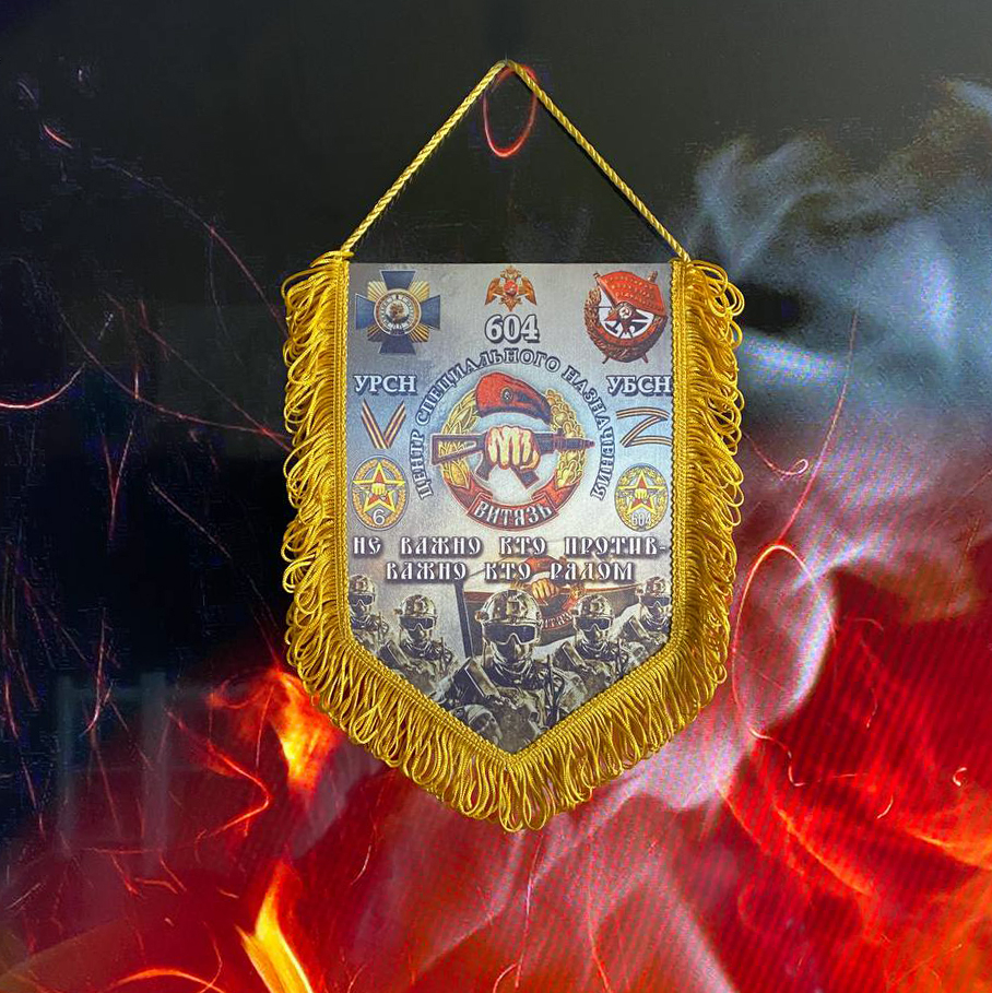 Вымпел Витязь Отряд 604 23 х 14,5 см с бахромой