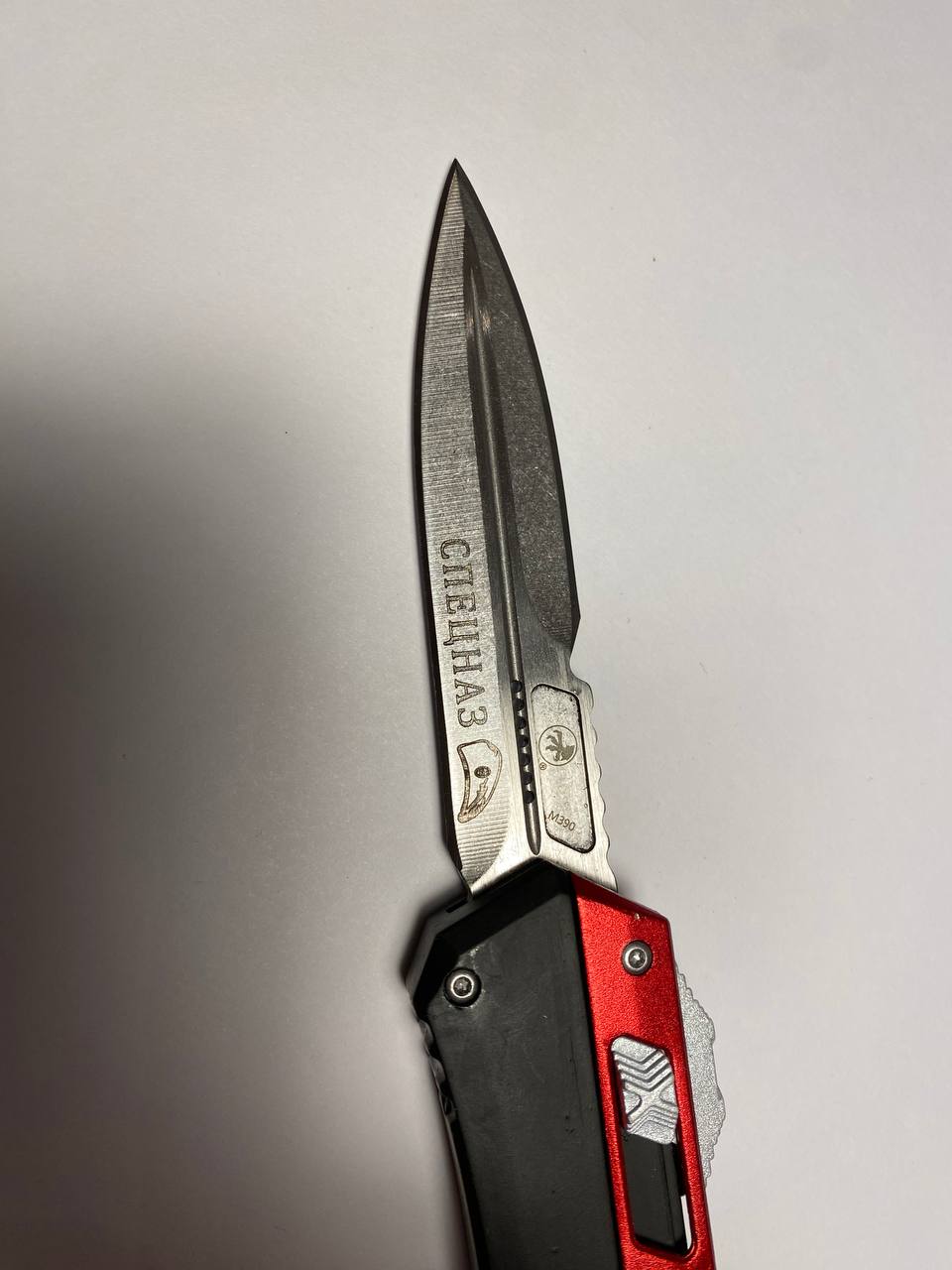 Нож микротек "Спецназ" (красная рукоятка)