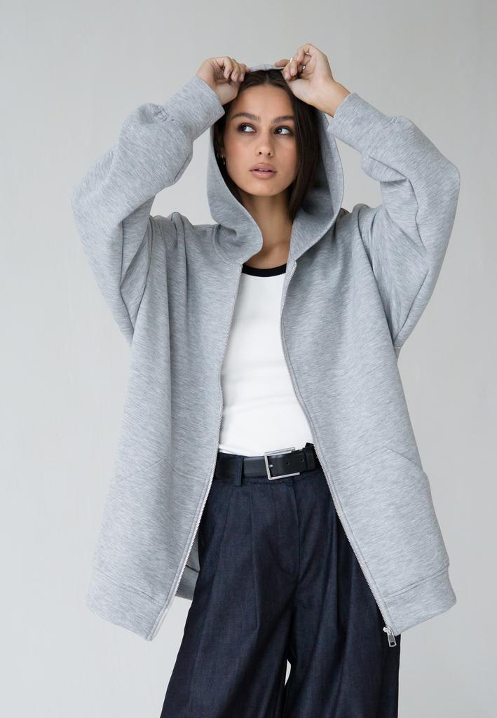 Худи на молнии Grey